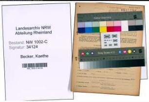 Entnazifizierung Kaethe Becker, geb. 11.12.1897 (Prokuristin)
