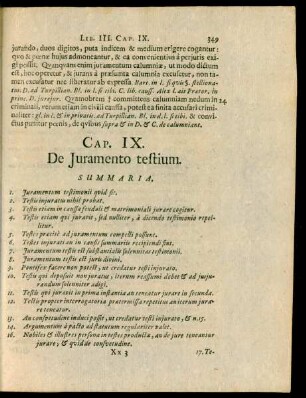 Cap. IX. De Iuramento testium.