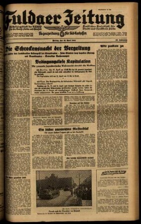 Ausgabe vom Freitag, den 18. April 1941.