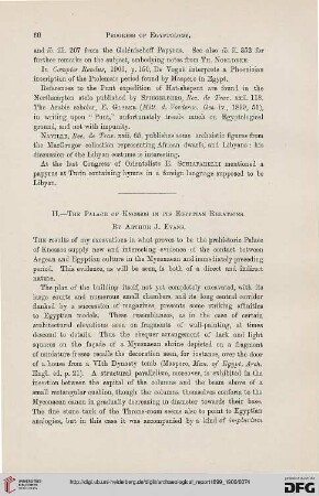 Progress of Egyptology : foreign relations, [2]; the palace of Knossos in its egyptian relations