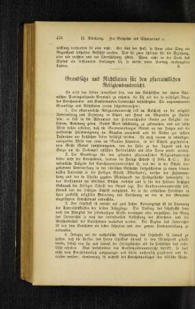 Grundsätze und Richtlinien für den pfarramtlichen Religionsunterricht