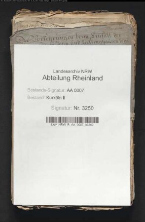 Vorkehrungen beim Einfall der Franzosen; Flüchtung des Archivs