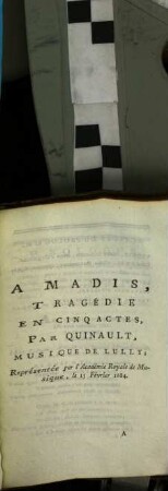 Amadis : Tragédie ; En Cinq Actes