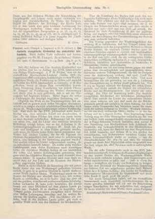 211-212 [Rezension] Fischer, Albert, Das deutsche evangelische Kirchenlied des siebzehnten Jahrhunderts. Nach dessen Tode vollendet u. hrsg. v. W. Tümpel. 1. Band (1. - 4. Lfg.)