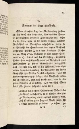 53-68, V. Sprengen der ältern Ausschüsse