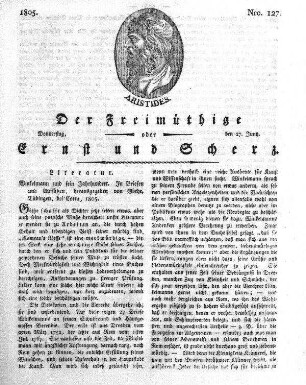 Nro. 127, Donnerstag, den 27. Juny 1805