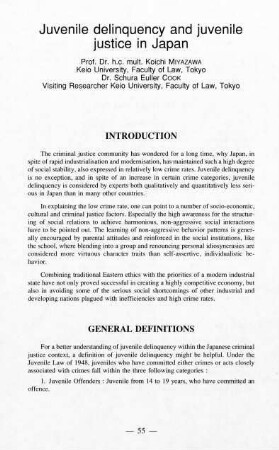 55-66, 4. Juvenile delinquency and juvenile justice in Japan