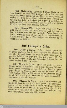 Vom Einmachen in Zucker