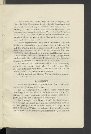 I. Gestänge.