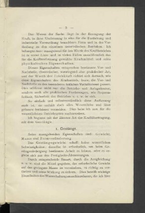 I. Gestänge.