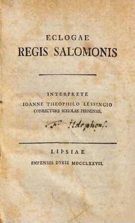 Eclogae regis Salomonis