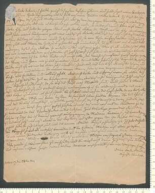 Brief von Auguste Semler an Antonie von Chamisso