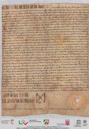 Urkunde : Konrad III. bestätigt die Urteile im Streit zwischen Abt und Truchsess des Klosters Corvey
