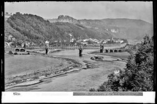 Bad Schandau, Eisenbahn- und Straßenbrücke über die Elbe