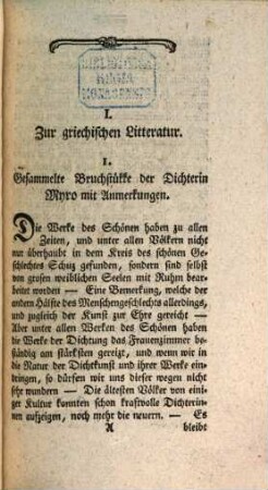 Magazin für alte, besonders morgenländische und biblische Litteratur. 1. 1787