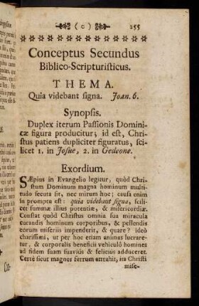 255-263, Conceptus Secundus. Biblico-Scripturisticus.