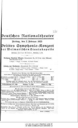 Drittes Symphonie-Konzert