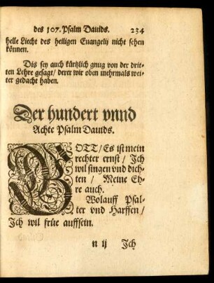 Der hundert unnd Achte Psalm Davids.