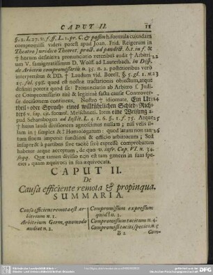 Caput II. De Causa efficiente remota & propinqua