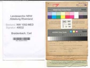 Entnazifizierung Carl Breidenbach , geb. 31.07.1894 (Zahnarzt)