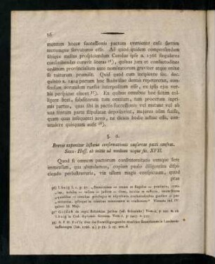 16-29, §. 6. Brevis exponitur historia confirmationis caesareae pacti confrat. ... - §. 7. Iuncta simul confirmat. caesar. pacti confr. ...