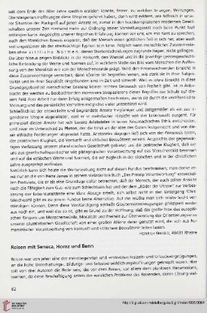 38: Reisen mit Seneca, Horaz und Benn