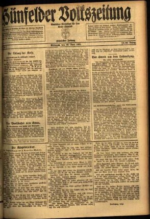 Ausgabe vom Mittwoch, den 23. Juni 1920.