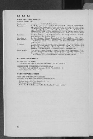 I.4 Studentenschaft