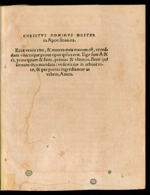 Christus Dominus Noster ...