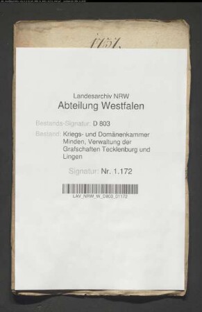 Das Landschaftskapital der Erben Hamm zu Freren vom 17.5.1644
