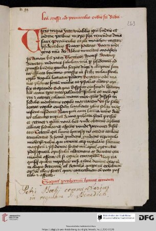 Petrus Boerius, Expositio regulae sancti Benedicti