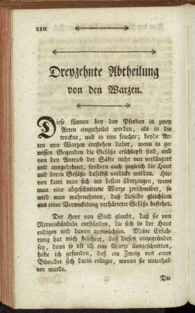 Dreyzehnte Abtheilung von den Warzen.