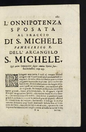 281-296, Parte Prima