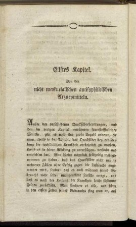 Eilftes Kapitel. Von den nicht merkurialischen antisyphilitischen Arzneymitteln