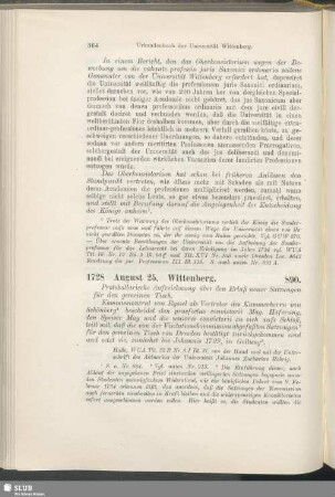 890. 1728, August 25. Wittenberg