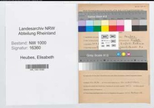 Entnazifizierung Elisabeth Heubes, geb. 24.08.1902 (Lehrerin)