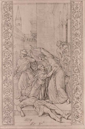 Kriemhild an der Leiche Siegfrieds (aus den Nibelungen)