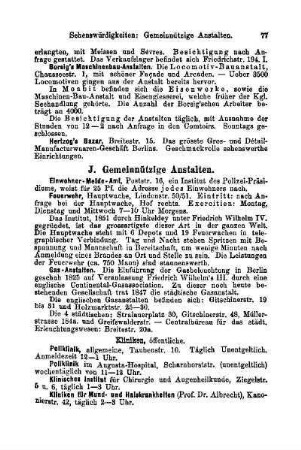 J. Gemeinnützige Anstalten