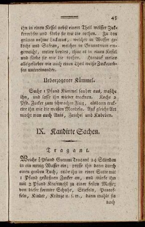 IX. Kandirte Sachen.