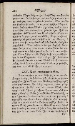 XXV. Vom empfangenen Gift
