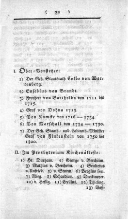 I. Ober-Vorsteher