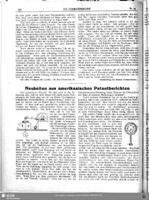 Neuheiten aus amerikanischen Patentberichten