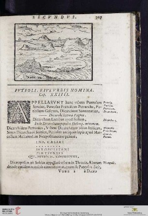 Cap. XXIIII: Pvteoli. Eivs vrbis nomina