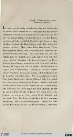 Karnak, Fragment aus meinem Tagebuch. October