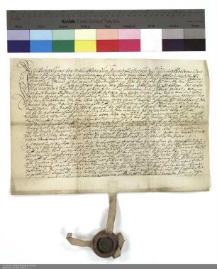 Revers des Georg Lukas von Schleifras zum Reichlos bezüglich der Belehnung mit einer Behausung in Fulda durch Placidus [von Droste], Abt von Fulda