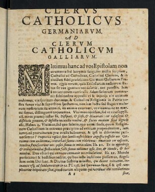 2r-8r, Epistola Cleri catholici Germaniarum ...