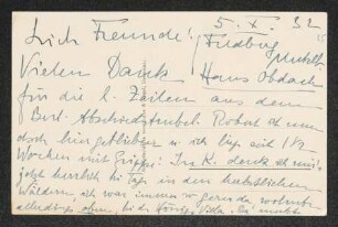 Brief von Katharina Kahn an Margarete Hauptmann und Gerhart Hauptmann