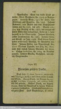 Caput XX. Fürnehme gelehrte Leuthe