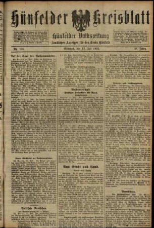 Ausgabe vom Mittwoch, den 12. Juli 1922.