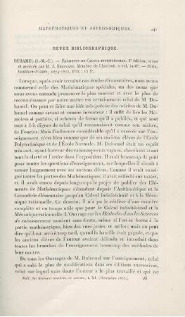 Mathématiques et Astronomiques.